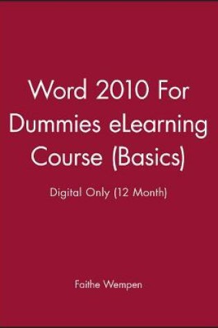 Cover of Word 2010 for Dummies Elearning Course (Basics) - Digital Only (12 Month)
