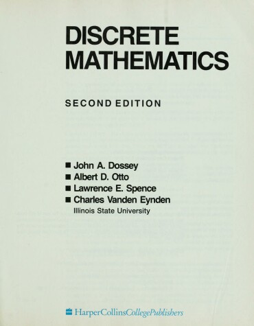 Book cover for Discrete Mathematics