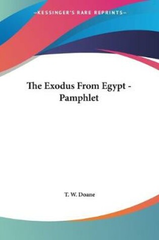 Cover of The Exodus From Egypt - Pamphlet