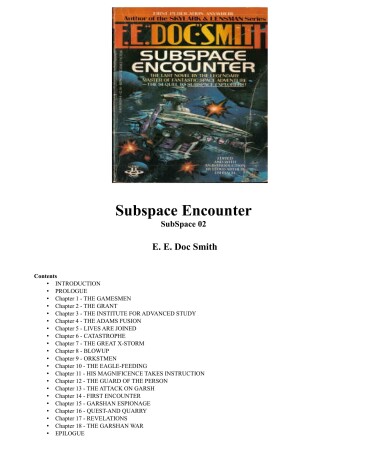 Book cover for Subspace Encounter