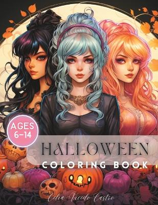 Book cover for Halloween Coloring book for girls