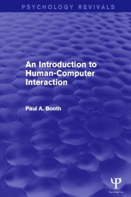 Cover of An Introduction to Human-Computer Interaction (Psychology Revivals)