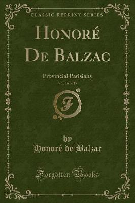 Book cover for Honoré de Balzac, Vol. 16 of 25