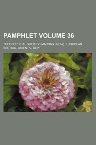 Cover of Pamphlet Volume 36