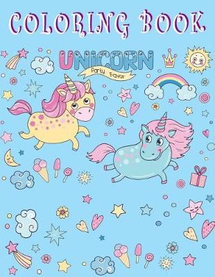 Book cover for Unicorn Coloring Book Party Favor