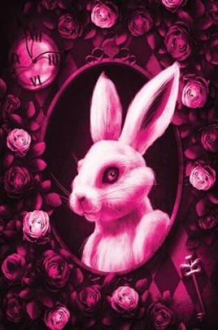 Cover of Alice in Wonderland Modern Journal - Inwards White Rabbit (Pink)