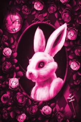 Book cover for Alice in Wonderland Modern Journal - Inwards White Rabbit (Pink)