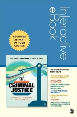 Cover of Introduction to Criminal Justice - Interactive eBook