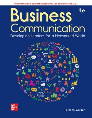 Book cover for ISE Business Communication:  Developing Leaders for a Networked World