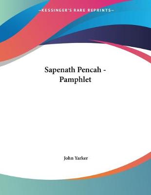 Book cover for Sapenath Pencah - Pamphlet
