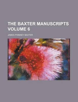 Book cover for The Baxter Manuscripts (Volume 12)