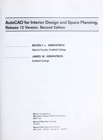 Book cover for AutoCAD for Interior Design and Space Planning