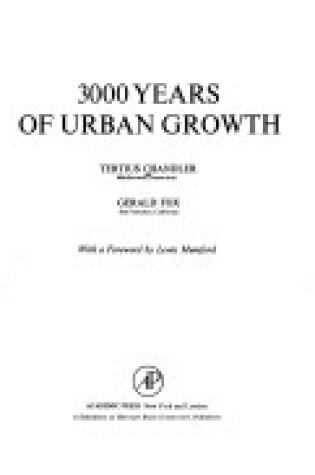 Cover of Three Thousand Years of Urban Growth