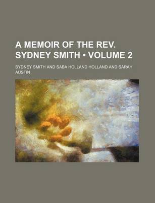 Book cover for A Memoir of the REV. Sydney Smith (Volume 2)