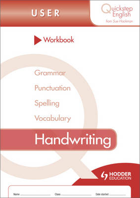 Book cover for Quickstep English Workbook Handwriting User Stage