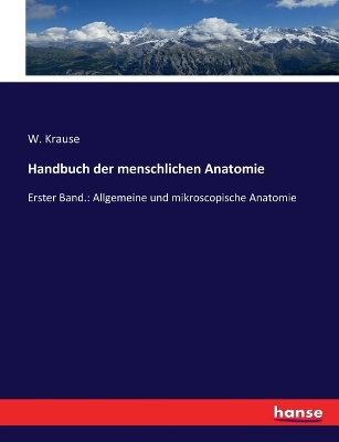 Book cover for Handbuch der menschlichen Anatomie