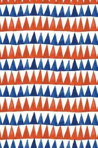 Cover of Journal Notebook Red and Blue Triangles Pattern