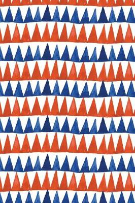 Cover of Journal Notebook Red and Blue Triangles Pattern