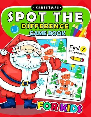 Book cover for Christmas Spot The Difference Game Book for kids