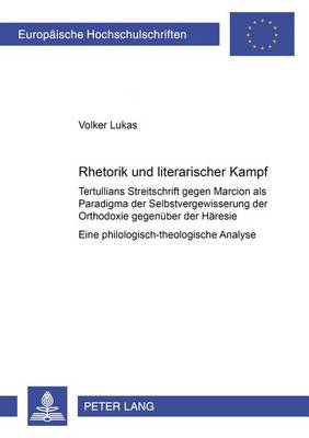 Cover of Rhetorik Und Literarischer 'Kampf'