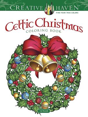 Book cover for Creative Haven Celtic Christmas Coloring Book