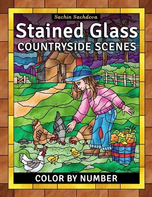 Book cover for Stained Glass Countryside Scenes