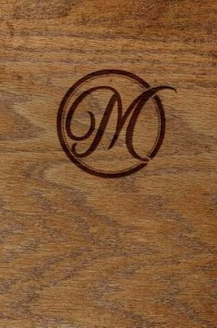 Cover of Wood Burned Monogram Creative Journal - M