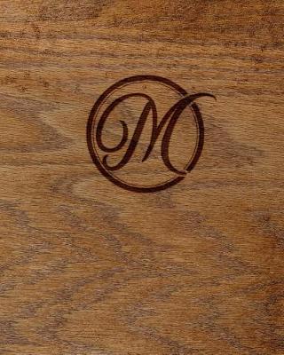 Book cover for Wood Burned Monogram Creative Journal - M