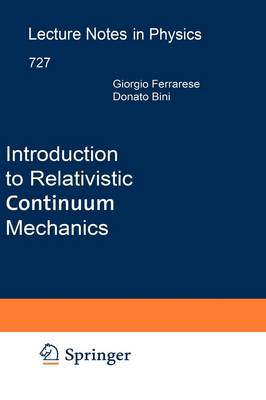 Cover of Introduction to Relativistic Continuum Mechanics