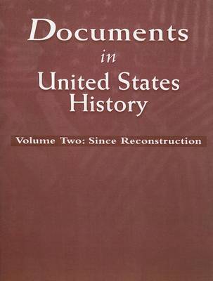 Book cover for Documents in United States History Vol II