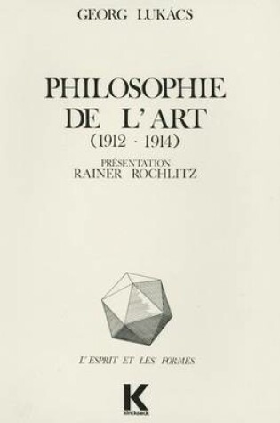 Cover of Philosophie de l'Art (1912-1914)