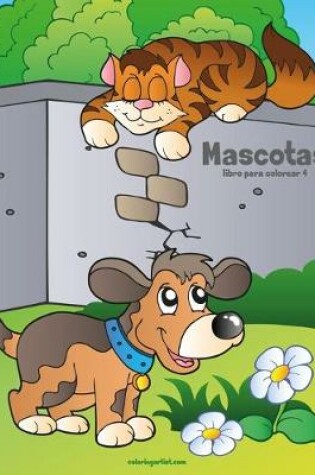 Cover of Mascotas libro para colorear 4