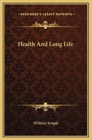 Cover of Health And Long Life
