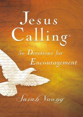 Book cover for Jesus Calling, 50 Devotions for Encouragement, Hardcover, with Scripture references