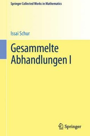 Cover of Gesammelte Abhandlungen I