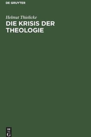 Cover of Die Krisis der Theologie