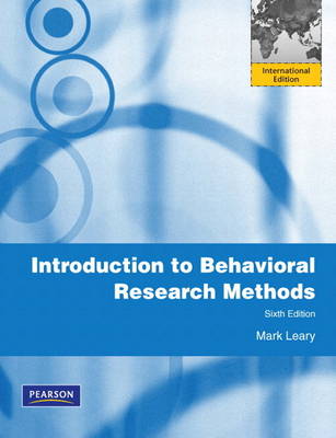 Book cover for Introduction to Behavioral Research Methods
