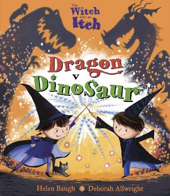 Book cover for The Witch with an Itch: Dragon v Dinosaur