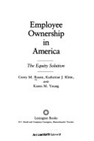 Cover of Employee Ownership in America