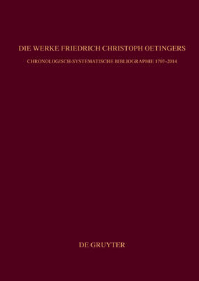 Cover of Die Werke Friedrich Christoph Oetingers