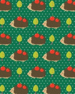 Book cover for Journal Notebook Cute Hedgehogs With Apples Pattern 2