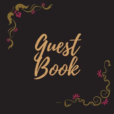 Book cover for Guest Book - Gold Frame #20 For any occasion Light Green Color Pages 8.5 x 8.5 Inches 84 pages