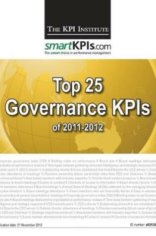 Cover of Top 25 Governance KPIs of 2011-2012