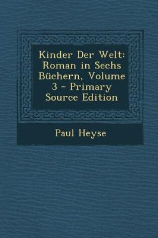 Cover of Kinder Der Welt