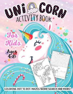 Book cover for Unicorn Activity Book for Kids Ages 4-8