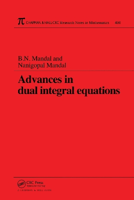 Book cover for Advances in Dual Integral Equations