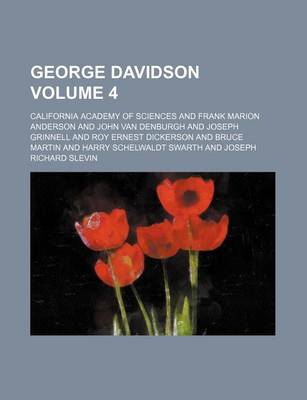 Book cover for George Davidson Volume 4