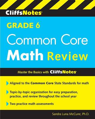 Book cover for CliffsNotes Grade 6 Common Core Math Review