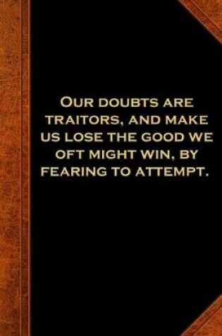 Cover of 2020 Daily Planner Shakespeare Quote Doubts Traitors Attempt 388 Pages