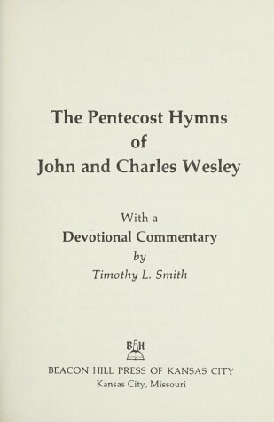 Book cover for Pentecost Hymns John&chas Wesl